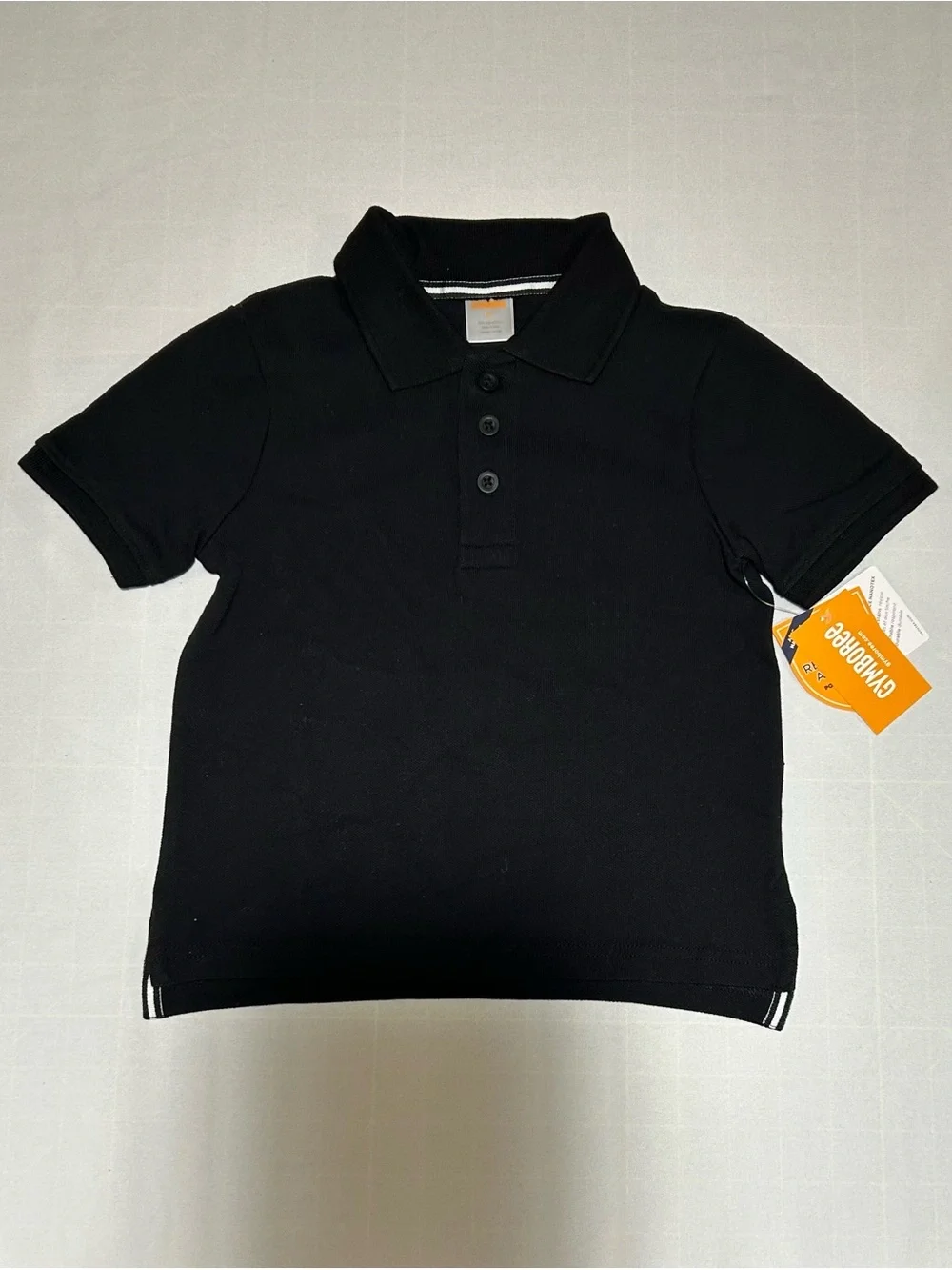 Gymboree Boys 2T Black Short Sleeve Stain Resistance Polo Top NWT Uniform Preppy